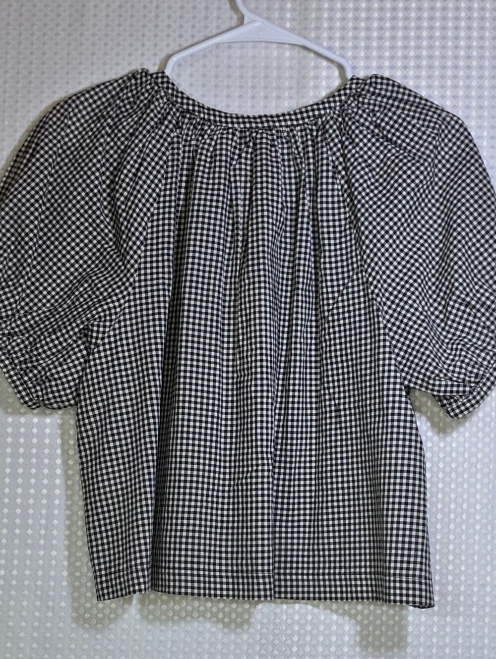 Industry Republic Gingham Puff Sleeve Blouse Cottagecore French Girl NWT SP - Picture 4 of 10